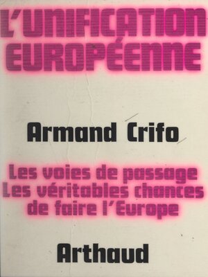 cover image of L'unification européenne